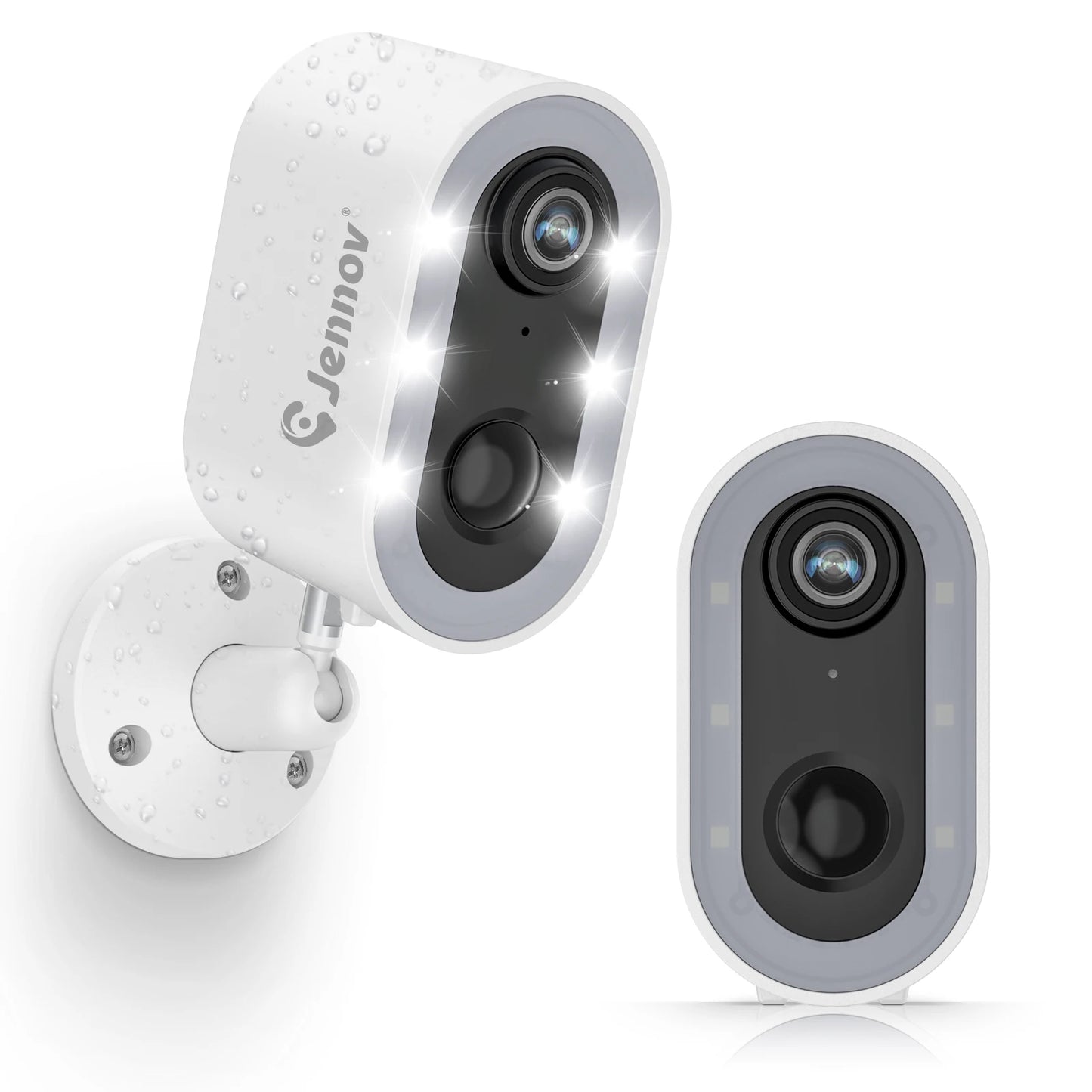Jennov 3MP Security Camera Wireless WiFi Camera Battery Powered with Color Night Vision Two-Way Talk for Outdoor Home Camera