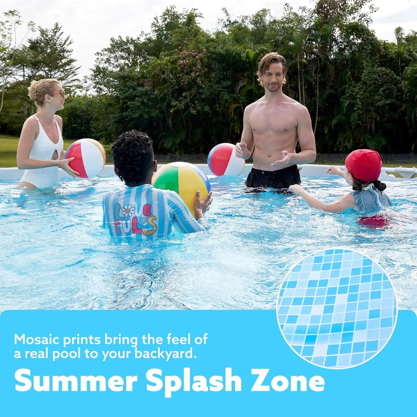 Round Above Ground Pool - 10ft x 30inch Outdoor Round Frame Above Ground Swimming Pool Set Kiddie Pool for Kids Adults