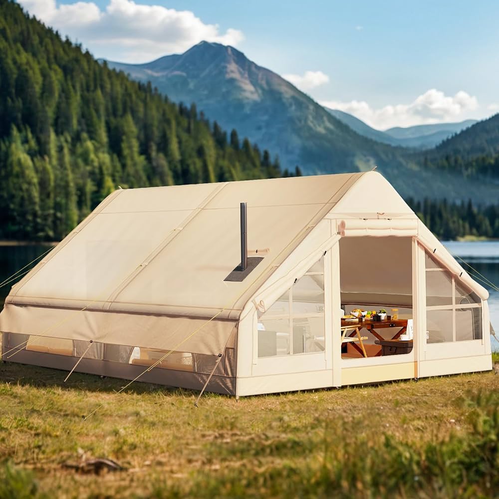 Inflatable Tents for Camping,Large Inflatable Camping Tent with Hand Pump,Inflatable Tent,Easy Setup Tents for Camping Portable