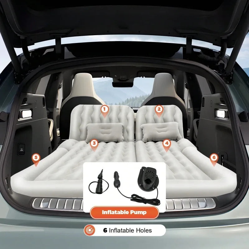 Portable Air Mattress with Pump, Inflatable Car Bed for SUV Back Seat, Camping Travel Mattress for Outdoor Trip & Home Use