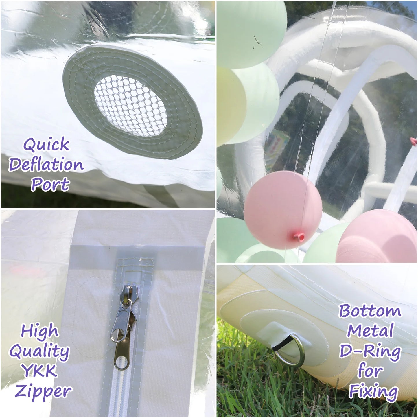 Inflatable 3M 10FT PVC Bubble House Inflatable Chlidren Toys Outdoor Commerical Castle With 1100W Air Blower 100 balloons