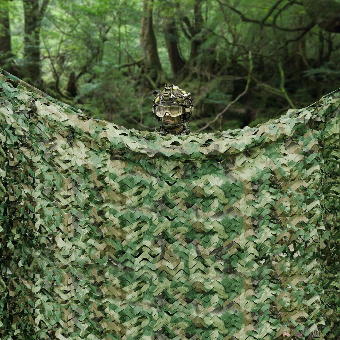 8*8m Military Net Camouflage Hunting Woodland Army Training Sunshade Mesh Nets Waterproof & Lightweight for Hunting, Camping