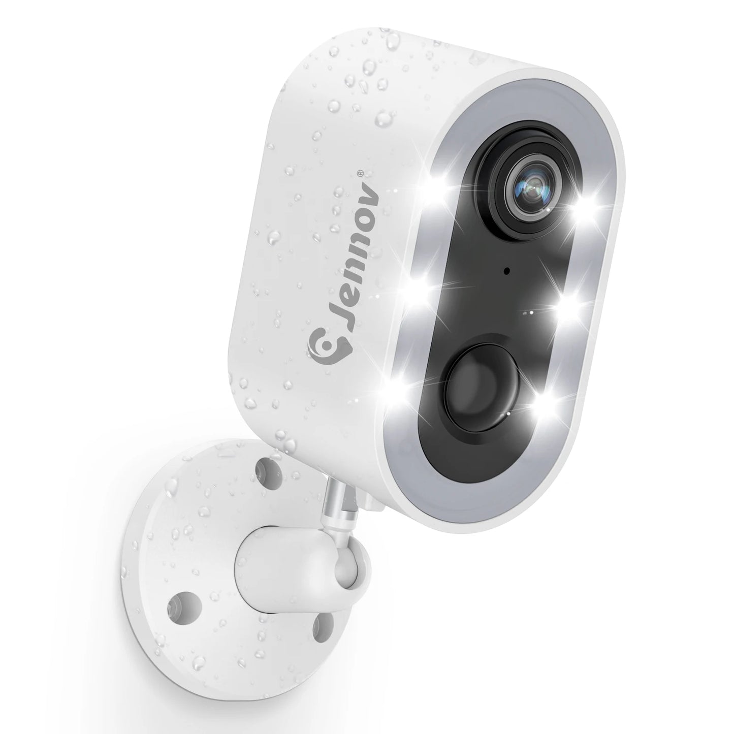 Jennov 3MP Security Camera Wireless WiFi Camera Battery Powered with Color Night Vision Two-Way Talk for Outdoor Home Camera