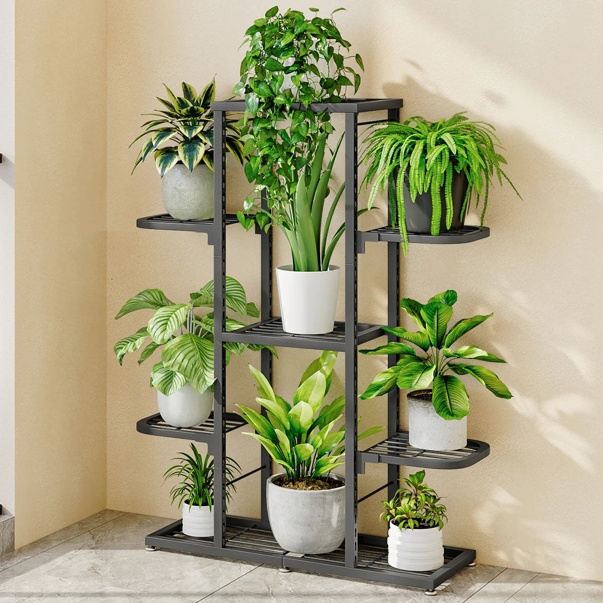 5/7 Tier Plants Shelf Potted Flower Plant Stand Rack Multiple Flower Pot Holder Shelf Indoor Outdoor Planter Display Organizer