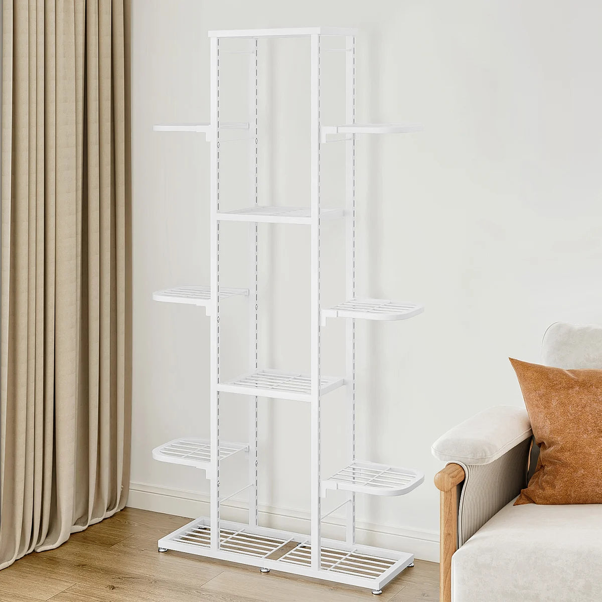 5/7 Tier Plants Shelf Potted Flower Plant Stand Rack Multiple Flower Pot Holder Shelf Indoor Outdoor Planter Display Organizer