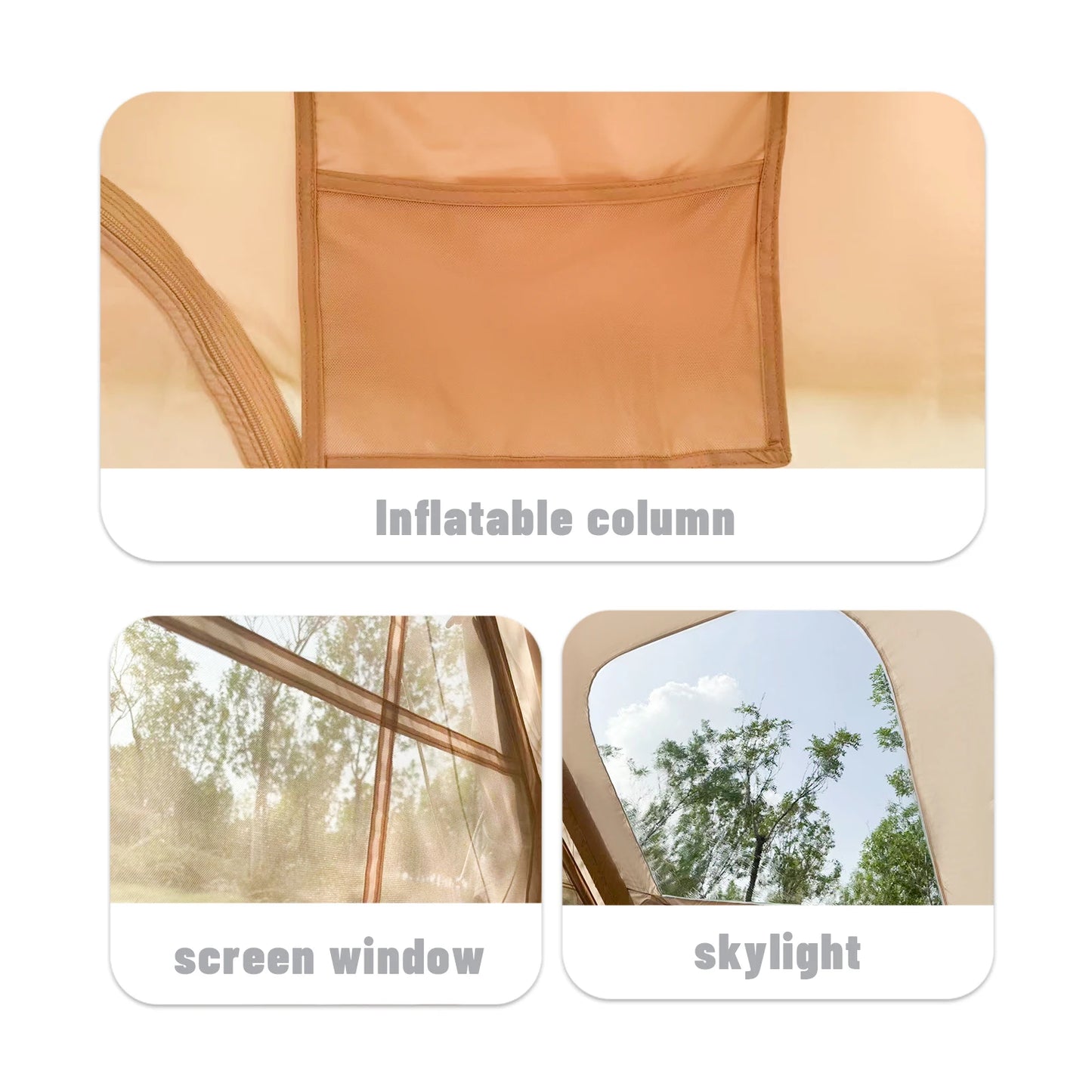 Inflatable Camping Tent Easy Setup Waterproof Windproof Outdoor Self-Supporting blow up tent portable house hiking