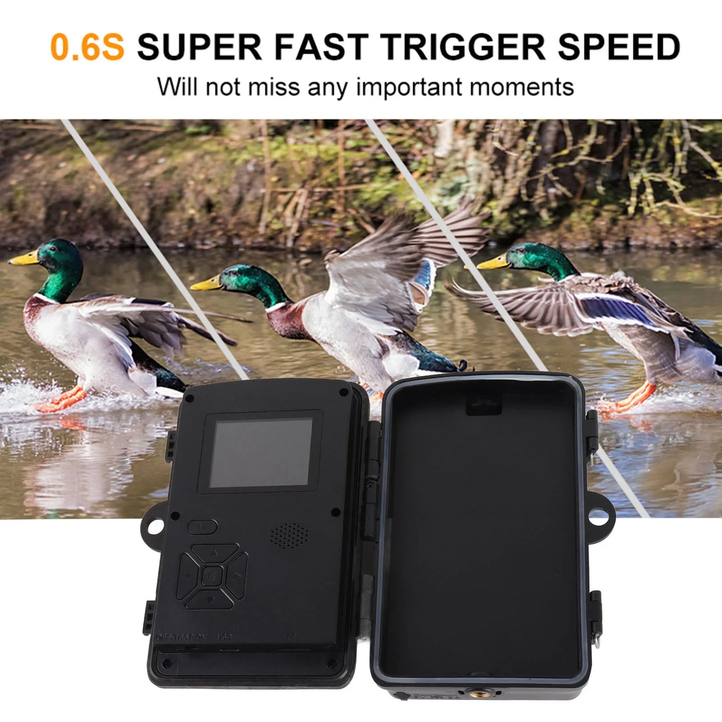 1080P Hunting Camera 2.0in LCD 16MP Infrared Night Vision Mobile Monitoring IP66 Waterproof Trail Camera trail camera