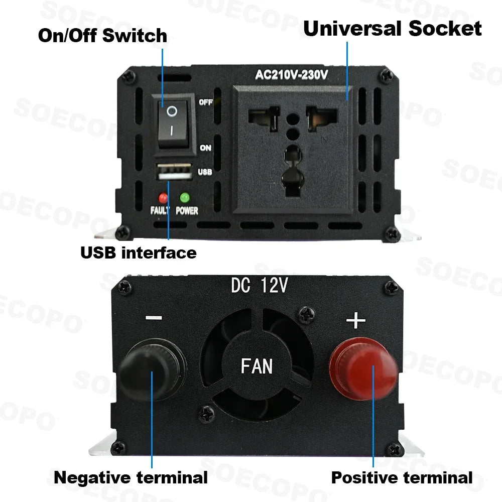 (U.S Stock)SOECOPO 10000W Solar System Complete Kit 12V To 110V 100A Controller 200W Panel Off-Grid Inverter System Home/Camping