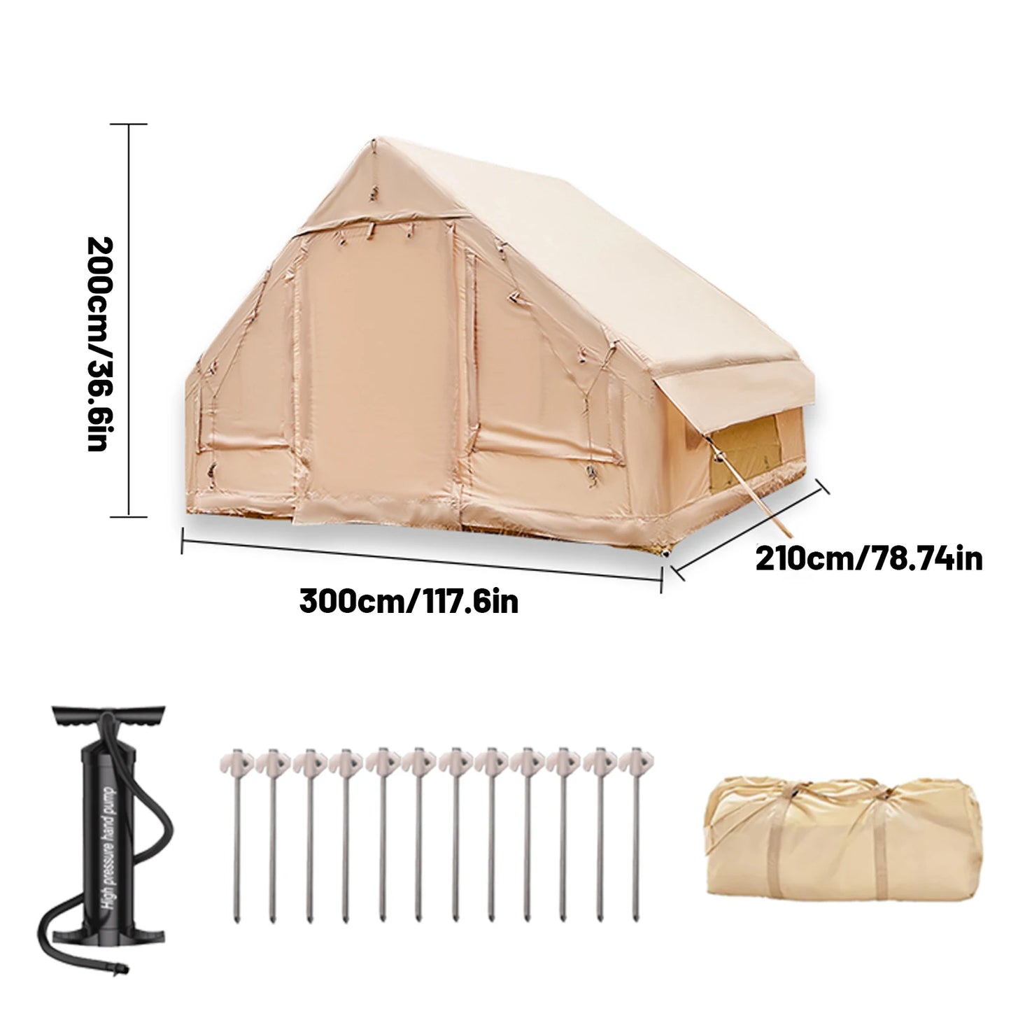 Inflatable Camping Tent Easy Setup Waterproof Windproof Outdoor Self-Supporting blow up tent portable house hiking