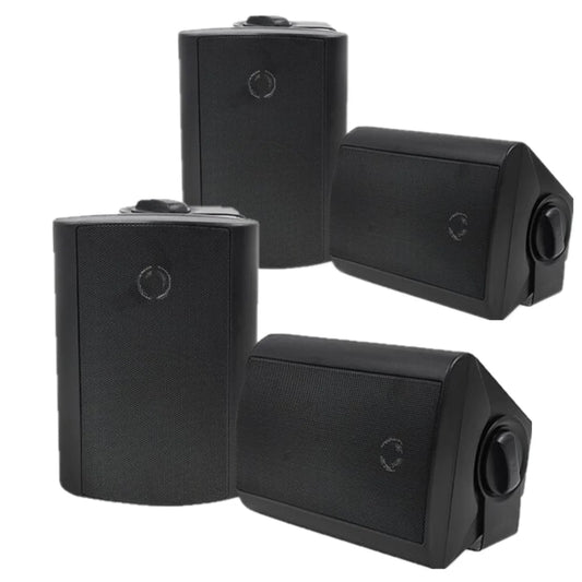 Herdio Passive Outdoor Speakers Wired Waterproof All-Weather Durability 400W Mounted  with Tweeter for Patio Backyard (2 Pairs)