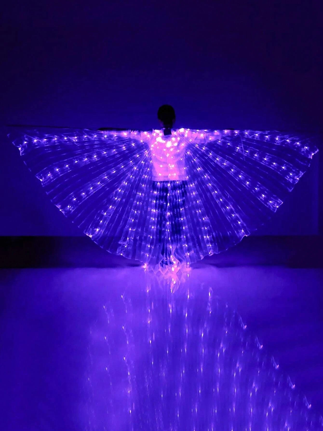 Women's Luminous Prom Costume with Glowing Wings (3 Aa Batteries Not Included), Adjustable Shoulder Straps, Suitable for Stage, Festival Celebrations, Wedding Lighting and Dance Accessories