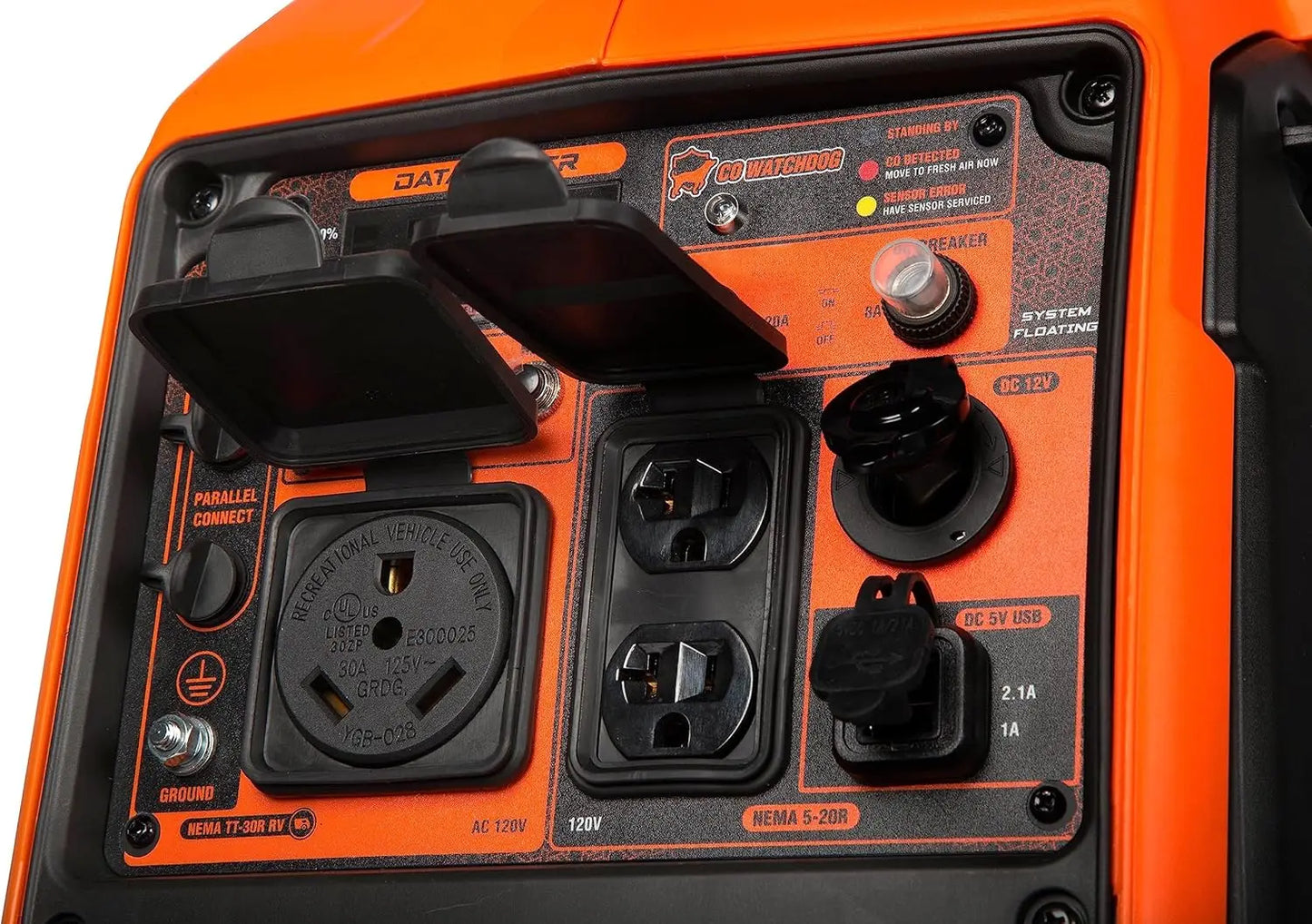 Quiet and Lightweight 3600-Watt Dual Fuel RV-Ready Portable Inverter Generator with Fuel Shut Off and CO Watchdog (DF360iX)