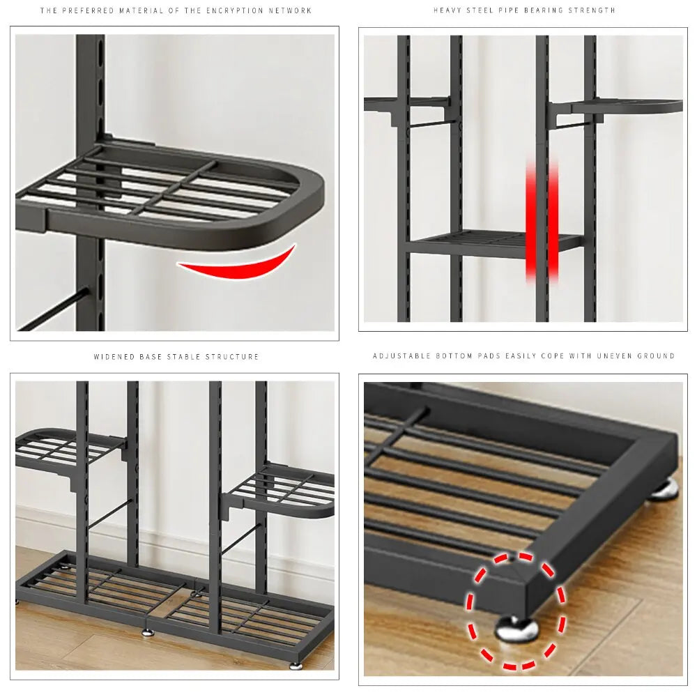 5/7 Tier Plants Shelf Potted Flower Plant Stand Rack Multiple Flower Pot Holder Shelf Indoor Outdoor Planter Display Organizer