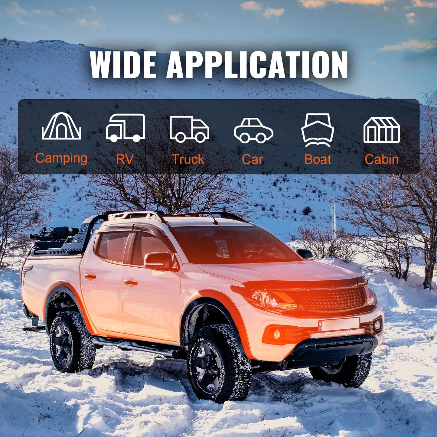 SucceBuy 8KW Diesel Air Heater Bluetooth All-on-one Diesel Heater with LCD Portable Parking Heater for Trailer Camper Van Boat