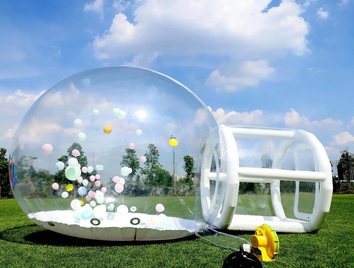 Inflatable 3M 10FT PVC Bubble House Inflatable Chlidren Toys Outdoor Commerical Castle With 1100W Air Blower 100 balloons