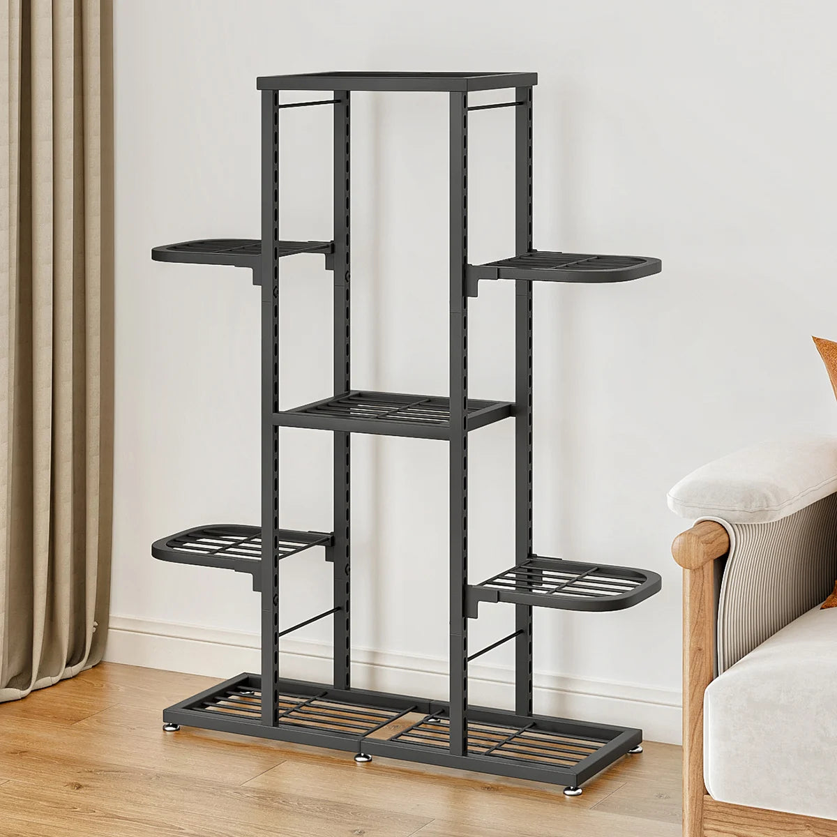 5/7 Tier Plants Shelf Potted Flower Plant Stand Rack Multiple Flower Pot Holder Shelf Indoor Outdoor Planter Display Organizer