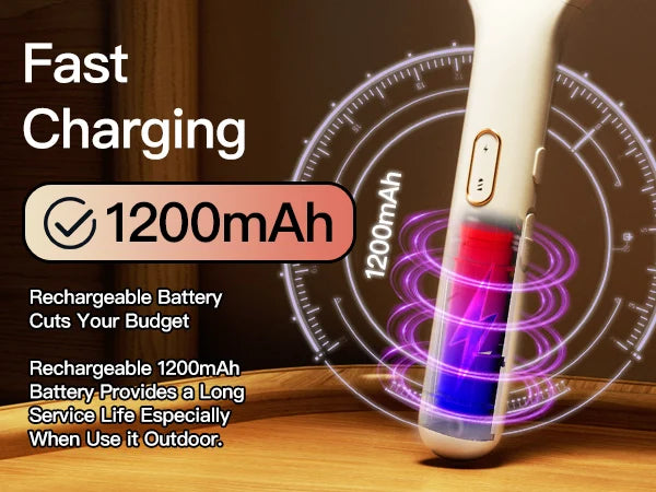 Electric Fly Swatter Racket 3500V buzzkick Bug Zapper Racket Dual Modes Mosquito Killer with Purple Mosquito Light Rechargeable