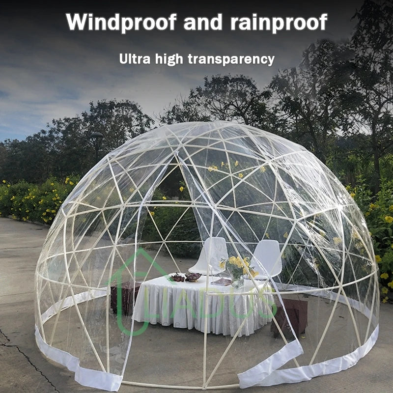 3.6M TPU Clear Bubble Dome Tent for Outdoor Events Parties Camping Cafe Dining - Luxury PVC Garden Igloo Style Tent