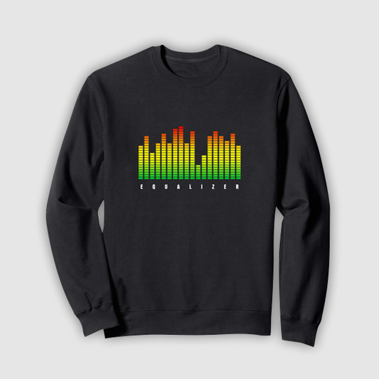 Sound Active Equalizer El Sweatshirt Equalizer Light Up Down Led Pullover Flashing Music Activated Led Tops Men Women Clothing